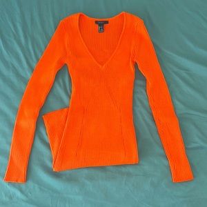 Forever 21 Midi Bodycon Dress - Orange, S